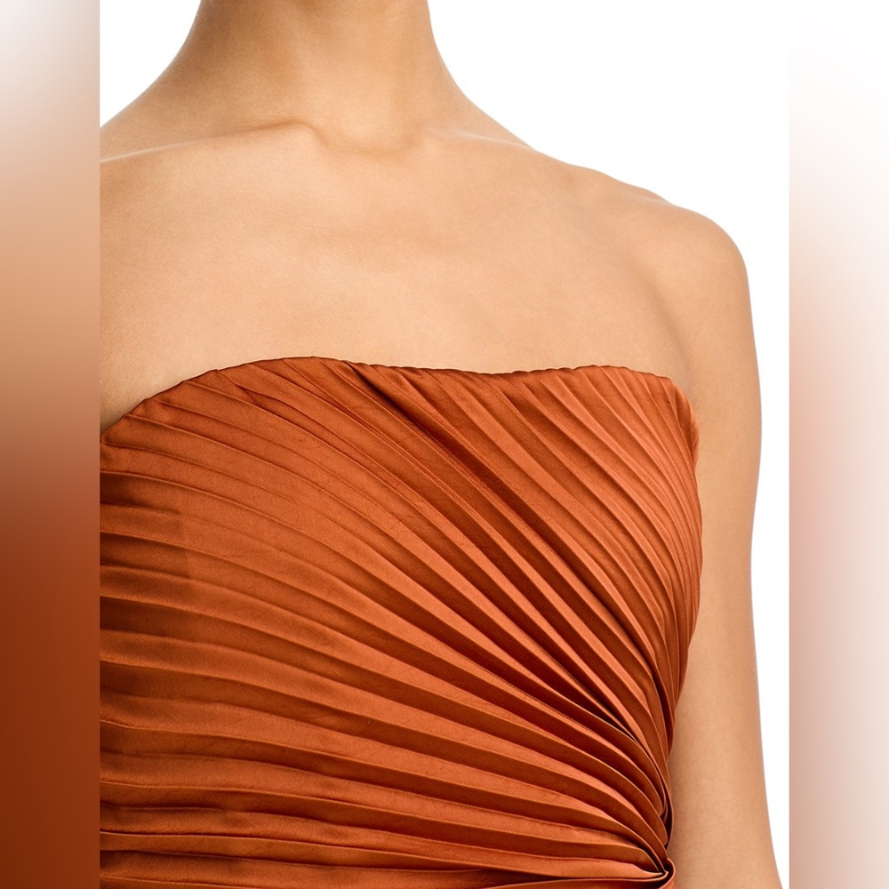 A.L.C. Layla Pleated Gown in Red Rock - Picture 3 of 8